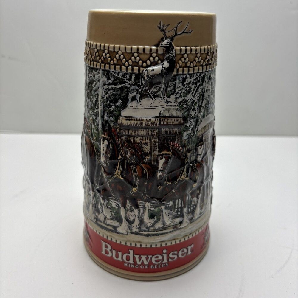 Clydesdales 1987 Budweiser Collector C Series Stein Anheuser-Busch Beer Mug Cup